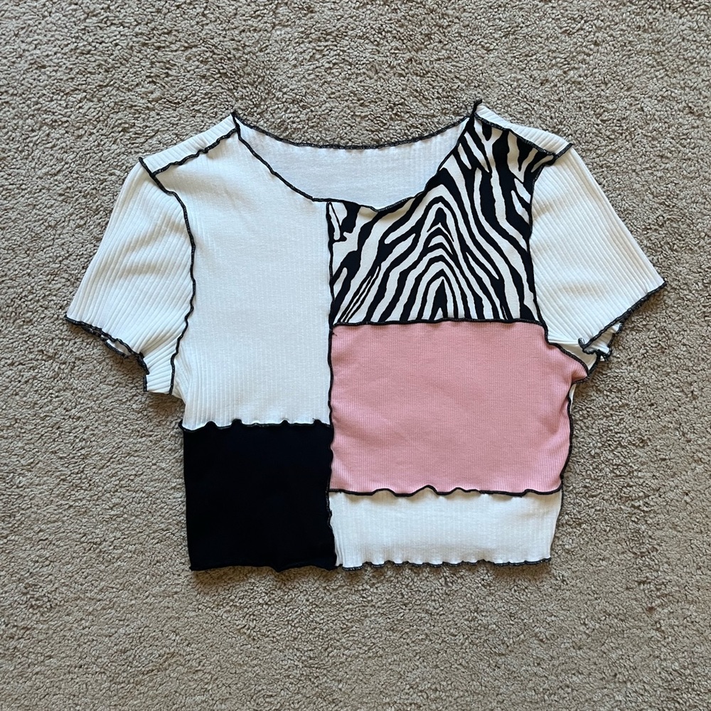 Patchwork Crop Top